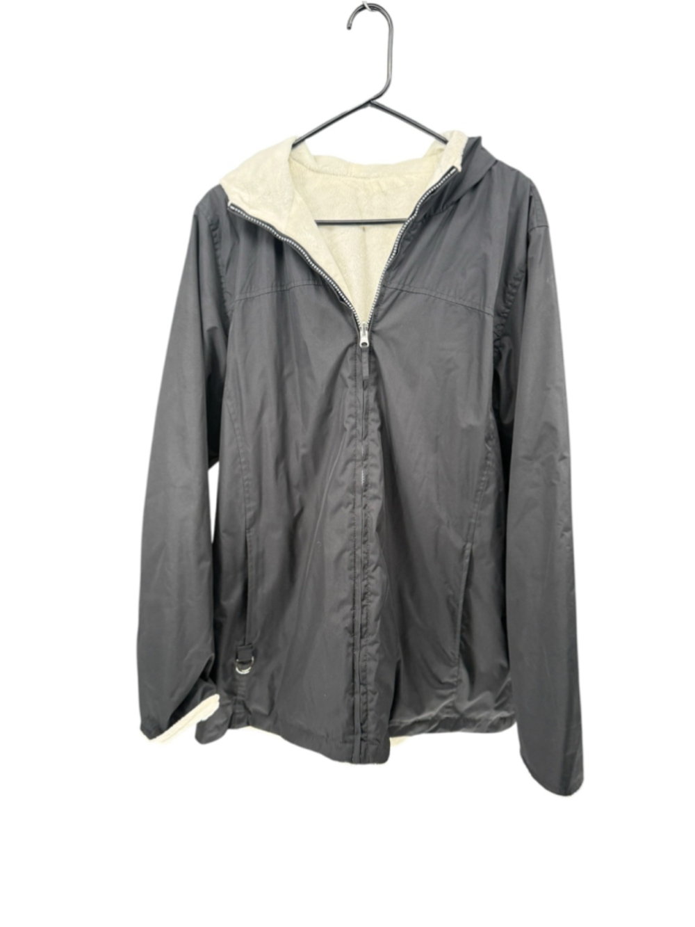Women's Natural Reflections Grey & Beige Hooded Jacket Size XL